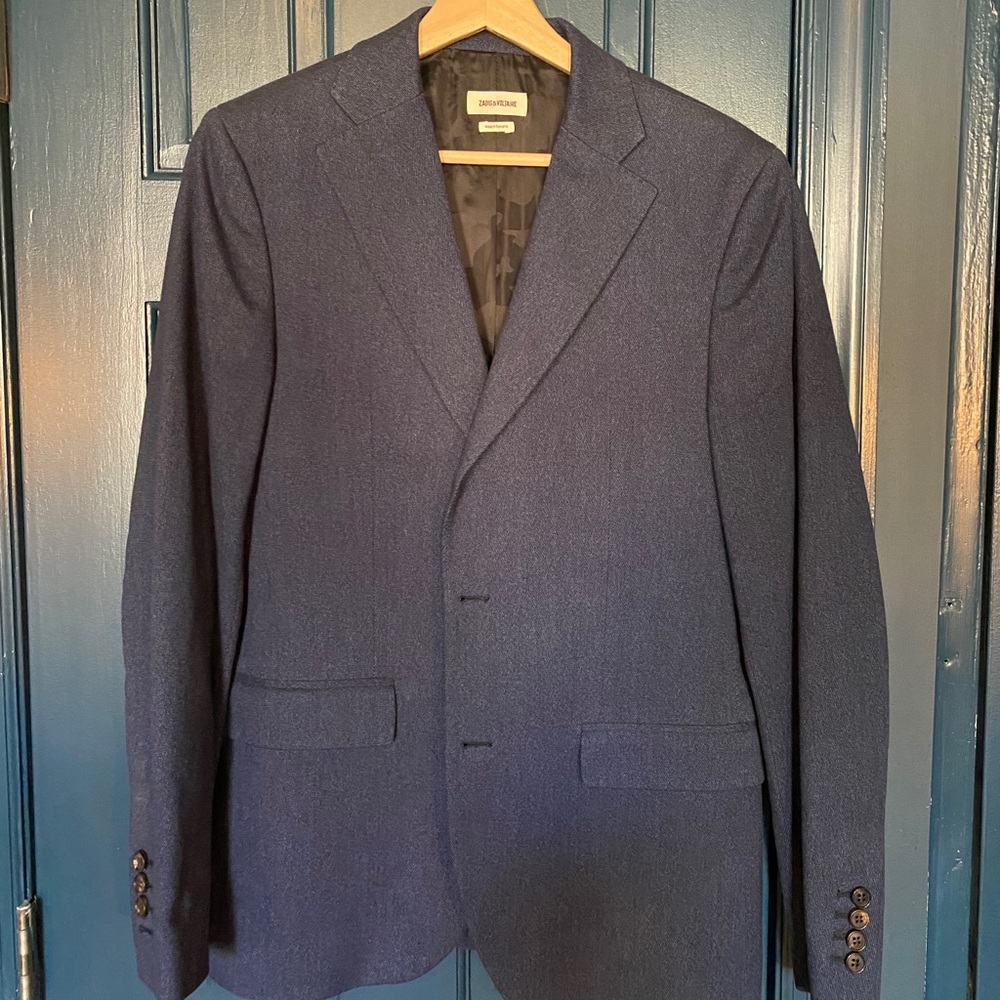 Zadig & Voltaire Classic Fitted Navy Blazer
